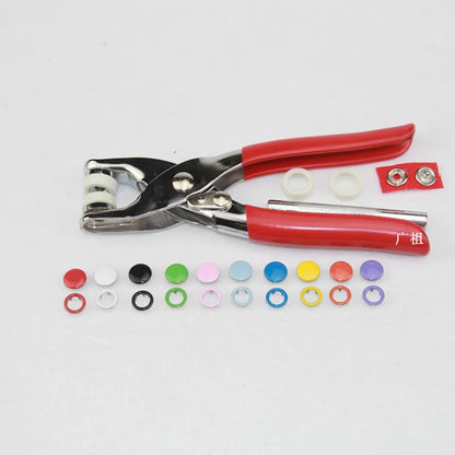 Snap Button Pliers Kit - 100/200pcs, 10 Colors for DIY Sewing
